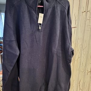 Mens Gap 1/4 Zip Sweater Dark Blue  size  xxl
